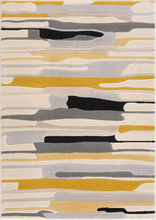 Southfields Mustard Modern Rug – Bold Contemporary Area Carpet