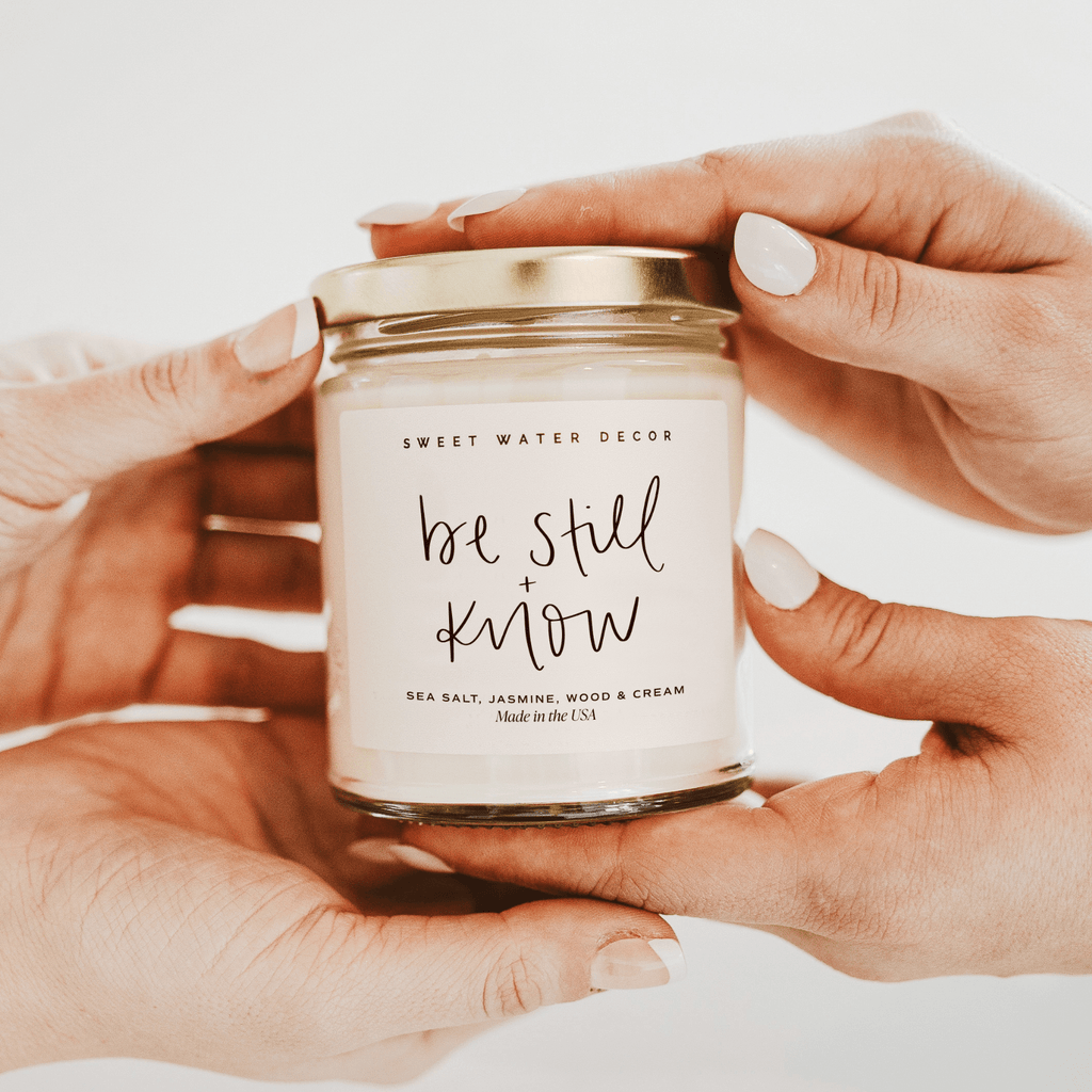 Be Still and Know Soy Candle - Clear Jar - 9 oz (Spa Day)