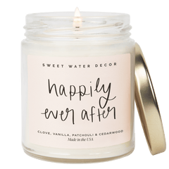 Happily Ever After Soy Candle - Clear Jar - 9 oz (Palo Santo Patchouli)