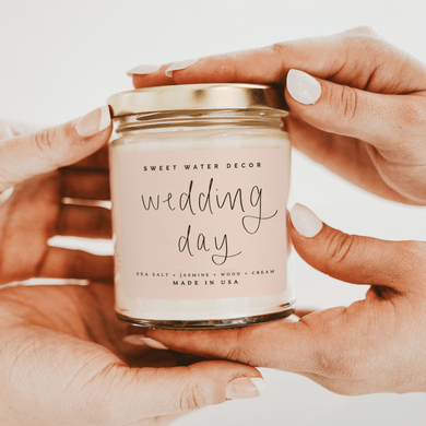 Wedding Day Soy Candle - Clear Jar - 9 oz (Spa Day)