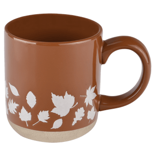 Fall Leaves 14 oz Orange Stoneware Coffee Mug