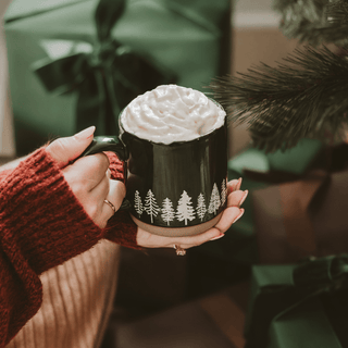Pine Trees 14 oz Stoneware Coffee Mug