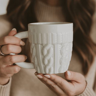 Cream Sweater 18 oz Figural Coffee Mug