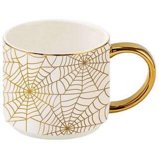 Spiderwebs 14 oz Gold Handle Coffee Mug