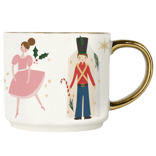 Nutcracker 14 oz Gold Handle Coffee Mug