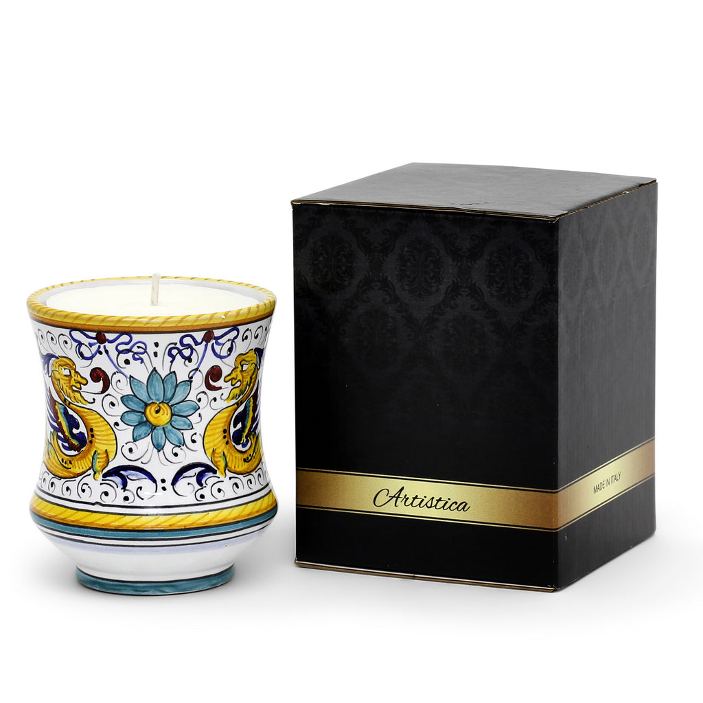DERUTA CANDLES: Deluxe Precious Concave Candle RAFFAELLESCO DELUXE Design