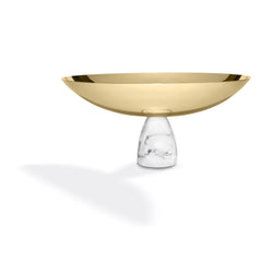 Coluna Marble & Gold Fruit Bowl – Italian Elegance with a Modern Edge