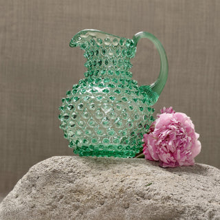 Hobnail Glass Creamer Jug in Capri Sea – 1 Liter