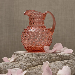 Hobnail Glass Creamer Jug in Rose Bronze – 1 Liter