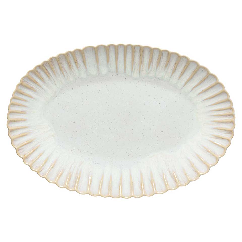 COSTA NOVA – Casafina Mallorca Oval Platter, Sea Blue & Sand Beige – Large Coastal Serving Platter