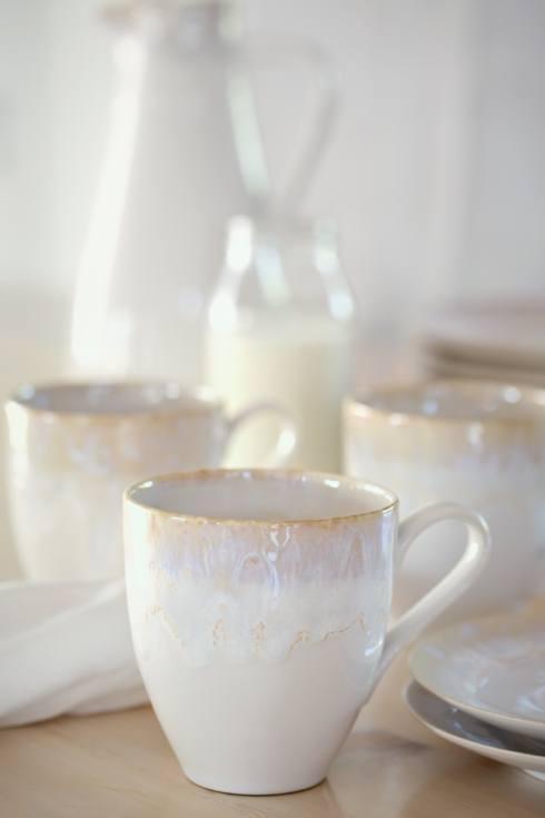 COSTA NOVA – Casafina Taormina Mug 14 oz., White/Aqua/Yellow/Lime Green/White-Gold – Artistic Ceramic Mug