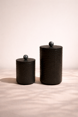Arjun Acacia Wood & Black Marble Decorative Object