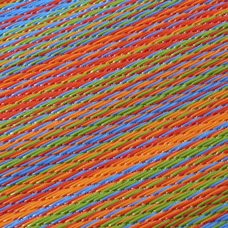 Cancun Multicolor Striped Reversible Outdoor Patio Rug