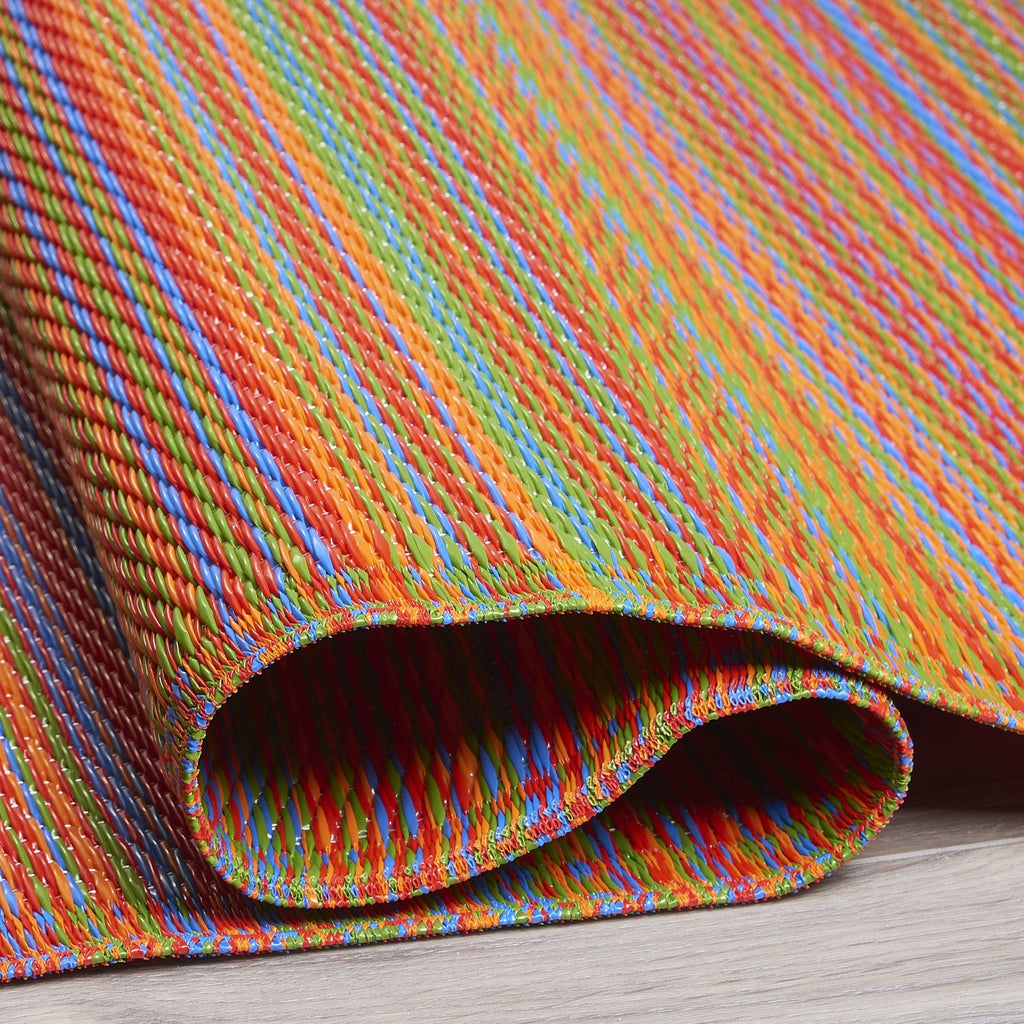 Cancun Striped Reversible Outdoor Patio Rug