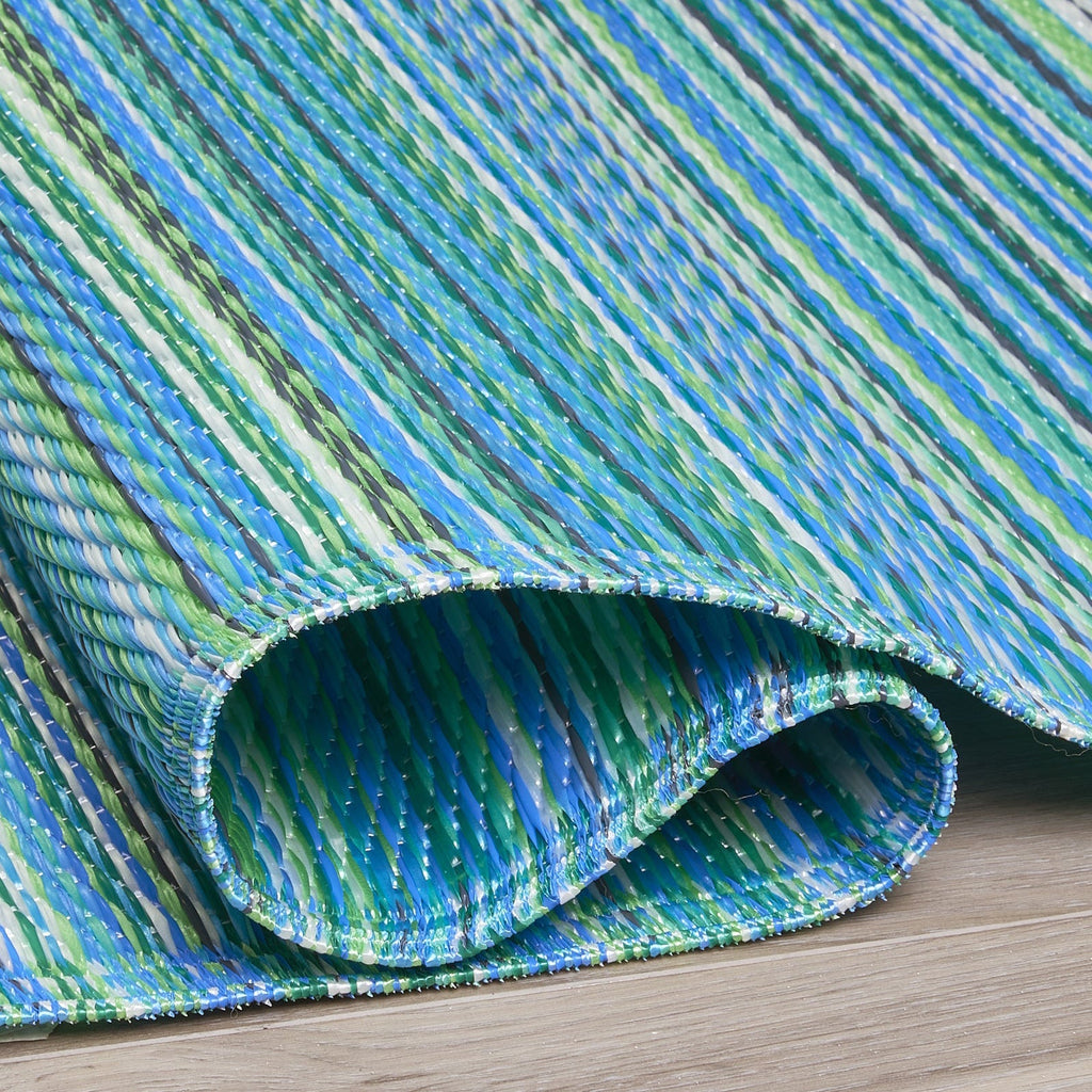 Cancun Striped Reversible Outdoor Patio Rug