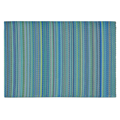 Cancun Turquoise & Moss Green Recycled Plastic Outdoor Doormat – 24″ x 36″