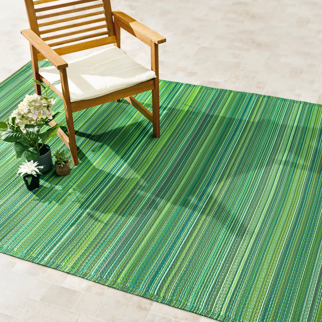 Cancun Striped Reversible Outdoor Patio Rug