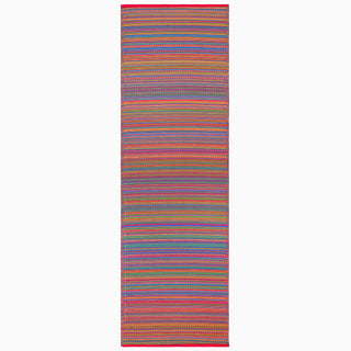 Cancun Striped Reversible Outdoor Patio Rug
