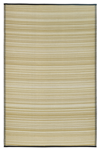 Cancun Shadow Sand & Black Reversible Outdoor Patio Rug