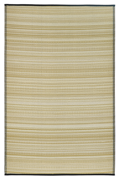 Cancun Shadow Sand & Black Reversible Outdoor Patio Rug