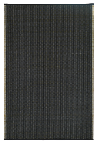 Cancun Shadow Sand & Black Reversible Outdoor Patio Rug