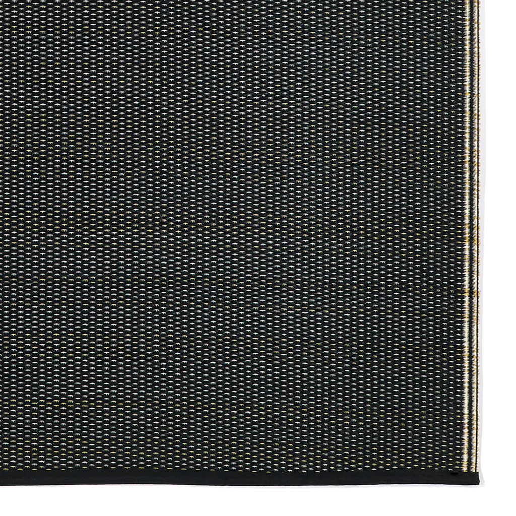 Cancun Shadow Sand & Black Reversible Outdoor Patio Rug