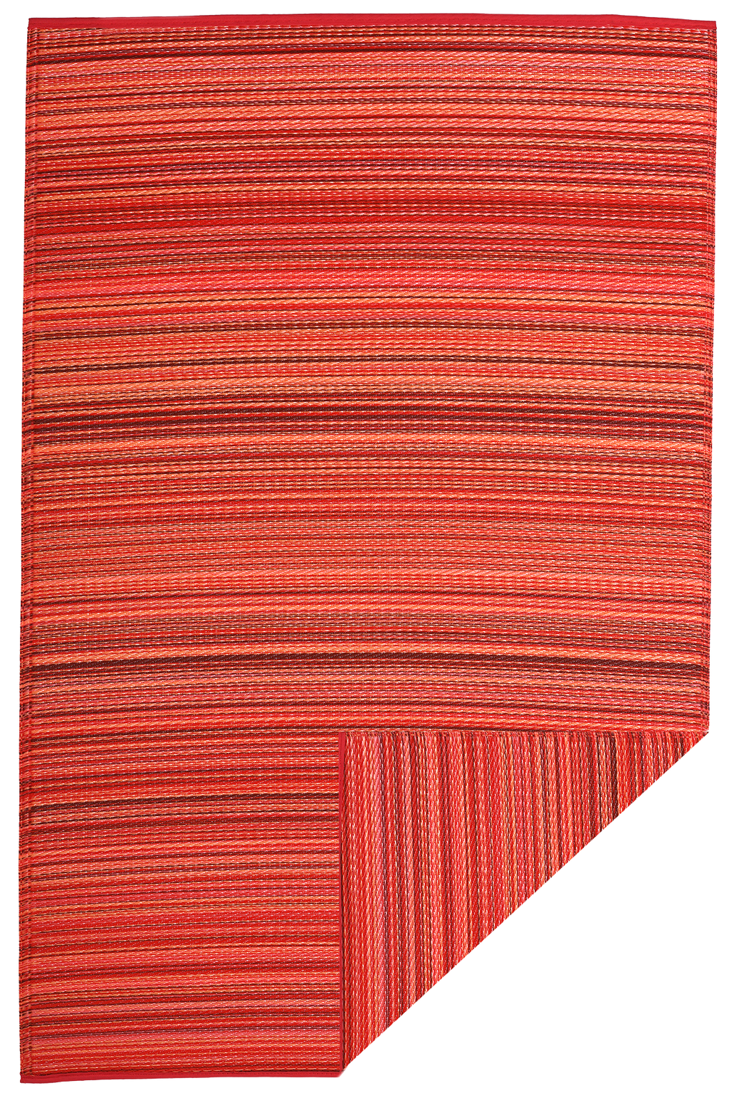 Cancun Sunset Striped Reversible Outdoor Patio Rug