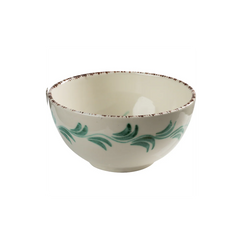 Casa Nuno Bowls Set of 2 – Green with 3 Flowers / 3 Flowers & Shell Portuguese Talavera Bowls