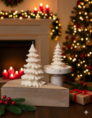 Christmas Tree Candles - Cedar Trees Holiday Decor