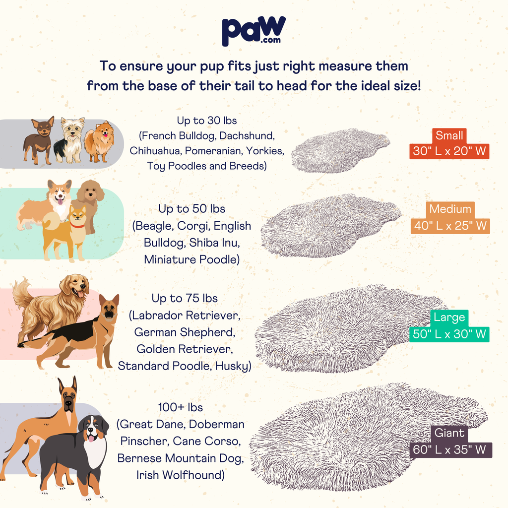PupRug by Paw.com® Faux Fur Orthopedic Dog Bed – Curve Sable Tan