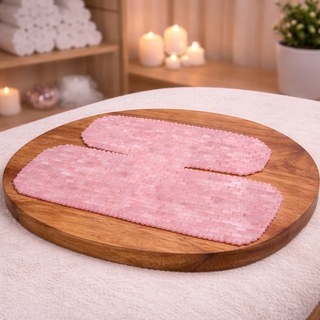Blush Rose Ritual™ Rose Quartz Chest & Neck Mask – Cooling Crystal Décolleté Treatment