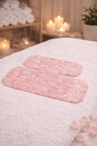 Blush Rose Ritual™ Rose Quartz Chest & Neck Mask – Cooling Crystal Décolleté Treatment