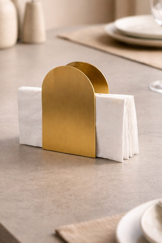 Brass Finish Stainless Steel Napkin Holder