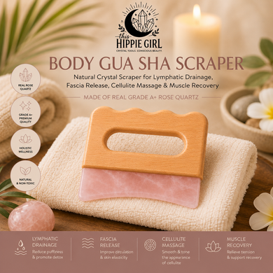 Rose Quartz Body Gua Sha – Crystal Sculpting & Massage Tool