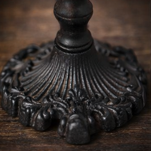 Vintage-Style Cast Iron Tabletop Mirror with Stand