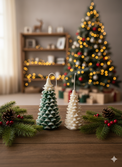 Handmade Christmas Tree Candle