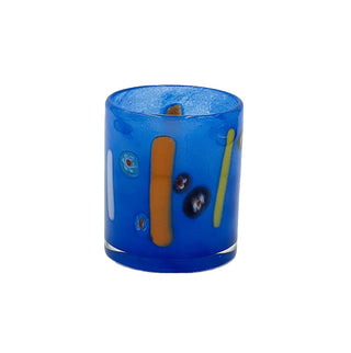 Torcello Millefiori & Stripes Tumbler – Mouth-Blown Decorative Italian Style Glass