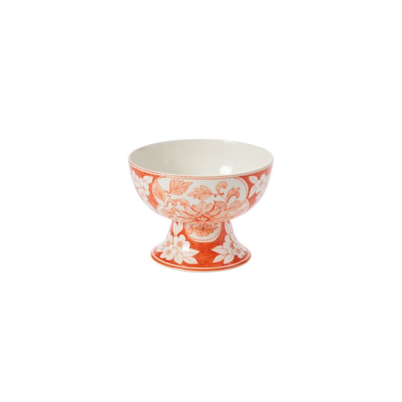 Classic Meets Contemporary: Elodie Vase in Coral Floral Chinoiserie