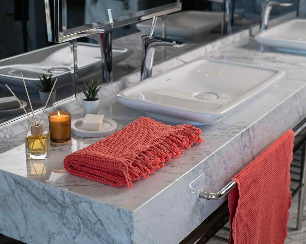 Organic Waffle Bath & Hand Towels | Soft Essentials Spa Collection