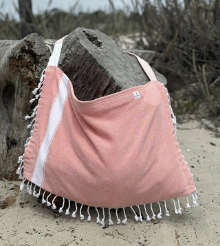 3-in-1 Cotton Beach Bag, Towel & Chair Cover – Solid Collection