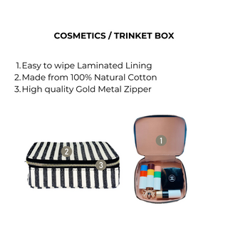 Large Cosmetics/Trinket Box – Striped