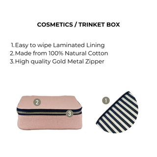 Large Cosmetics/Trinket Box – Pink/Blush