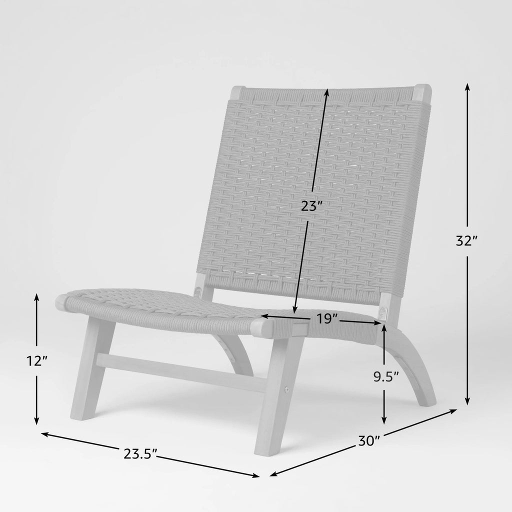 Costa Rica Outdoor Modern Lounge Chair in Eucalyptus Wood | Contemporary Patio Seating