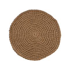 Cotswolds Jute Placemat – Natural Round Hand-Crocheted Table Mat