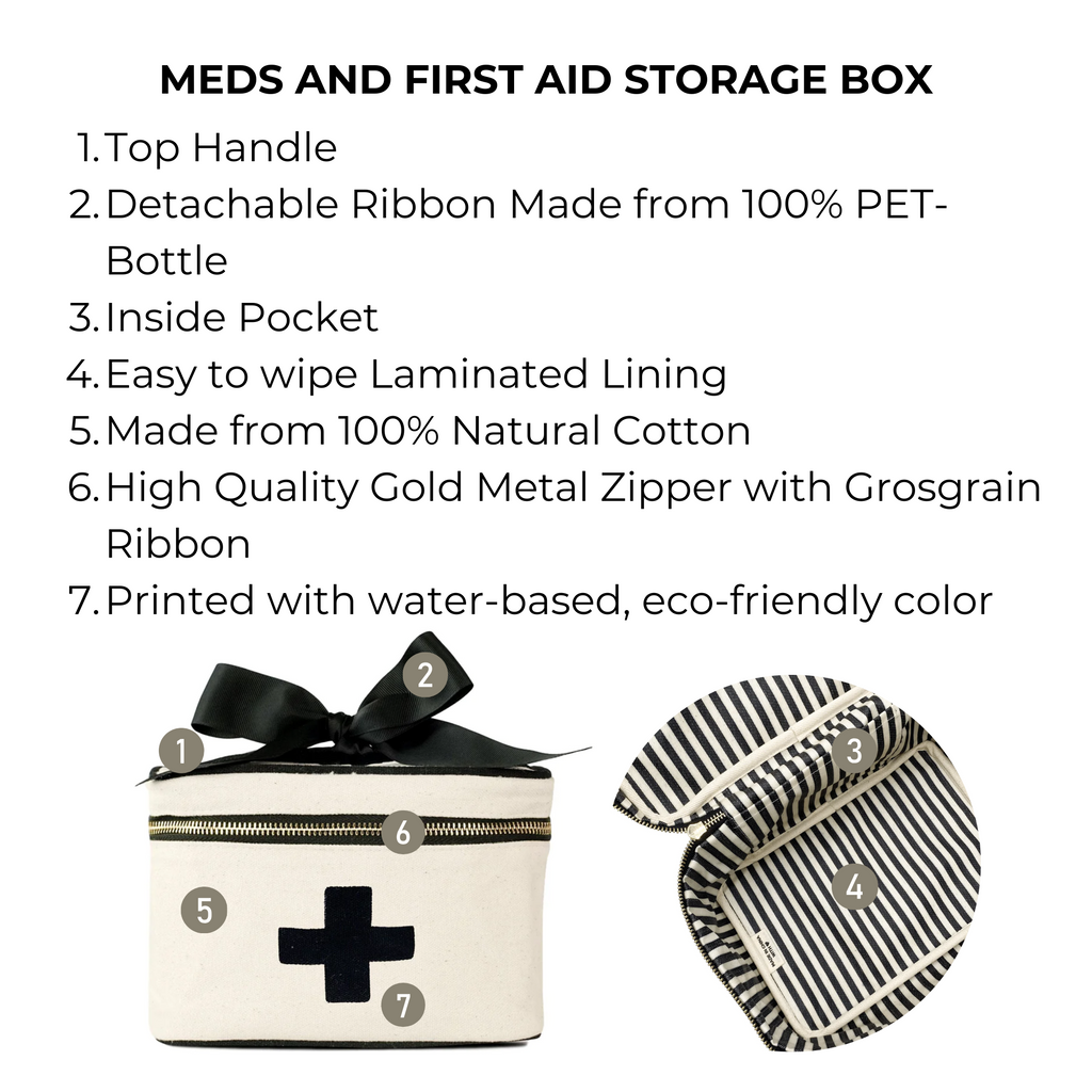 Meds and First Aid Storage Box – Cream