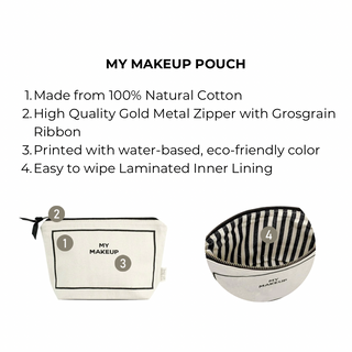 My Makeup Pouch, Coated Lining – Cream