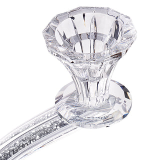 Crystal  Candelabra Round Design with Inner Gemstones - 9 Arms