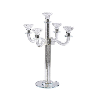 Crystal Candelabra with Mirrored Base 5 Arms