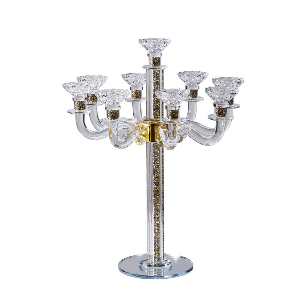 Crystal Candelabra with Mirrored Base 9 Arms