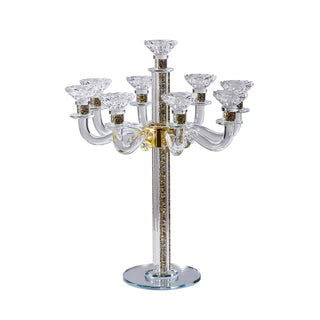 Crystal Candelabra with Mirrored Base 9 Arms